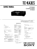 Sony TC-KA3ES - Service Manual 